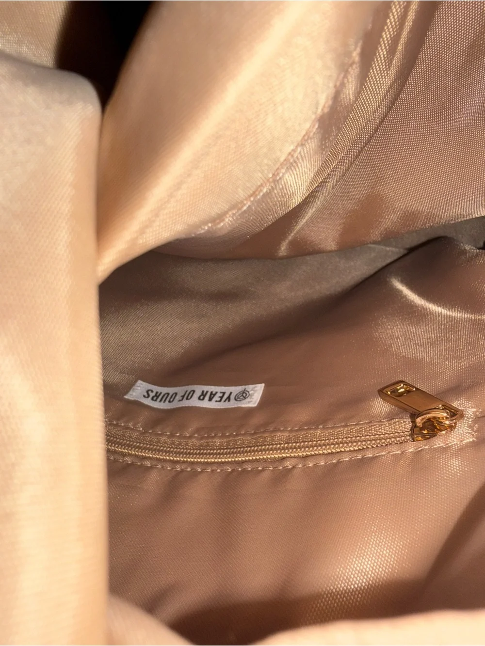 Year of Ours Light Beige Backpack with Front Pockets